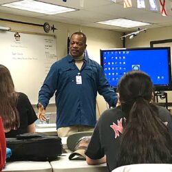 Mr. Phillips at Burlington High School closer pictures