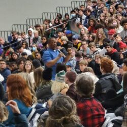 Mr. Phillips speaking at a Bellingham High School Washington (1)